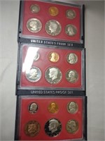 1980, 1981, and 1982 United States Proof sets