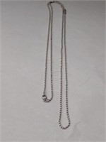 Sterling Silver ball chain necklace stamped 925