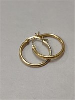 Pair of small hoop earrings stamped 925