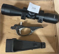 CP 4x32 crossbow scope, holographic sight, and