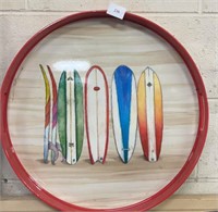 18 inch diameter surfboard serving tray