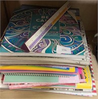 Stack of art and coloring books