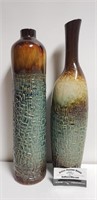 (2) 17" Ceramic Decorative Vases