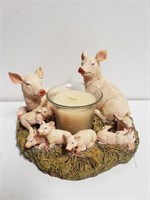Pig Family Candle Holder