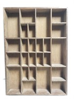 Wooden Compartment Collectibles Shelf Display