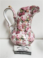 Porcelain Rose Chintz Pitcher Decorative