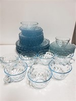 Anchor Hocking Glass Blue/Green Bubble Dishes