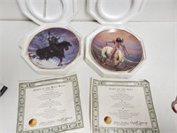 (2) Franklin Mint Native American Plates w/ COA