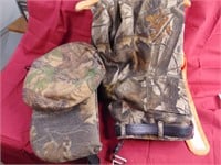 hunting pants, seats and dog blaze vest