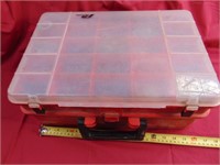 Plastic tool tote with hardware