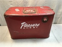 Vintage Pleasure Chest Metal Cooler