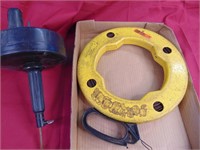 Drain snake and wire feeder