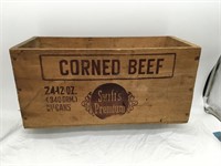 Vintage Swift’s Corned Beef Wooden Shipping Crate