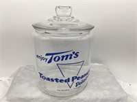 Tom’s Toasted Peanuts Glass Jar With Lid