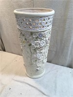 Large Porcelain Vase / Awesome Detail / Signed