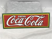 Porcelain Coca Cola Single Sided Sign