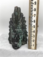 Very Heavy Rock ? Marble Carved Indian Head