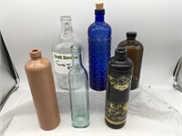 Antique Glass Bottles + Pottery Stoneware