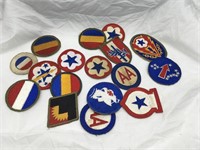 17 Vintage Army Command & Theatre Patches