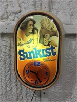Vintage SUNKIST Hanging Advertising Clock