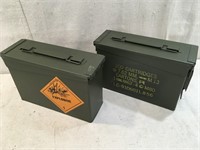 Pair 7.62mm Cartridge Ammo Boxes