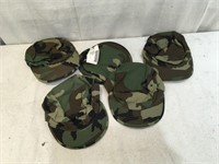 5 Woodland Camo US Army Patrol Caps