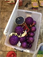 Purple Oversized Ornaments  & Tote/Lid