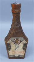 Vintage Spanish Carved Wood "Bottle" Candlestick