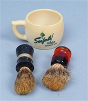Vintage Shaving Mug & 2 Brushes