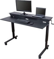 Crank Adjustable 2-Tier Standing Desk Bl B110