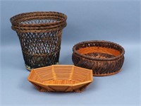 3 Vintage Decorative Baskets