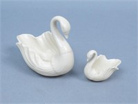 Lenox Porcelain Swan Salt Dip & Master Salt Dish