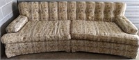 Vintage Mid Century Jacquard Upholstered Sofa