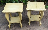Pair of Small Vintage Painted Occasional Tables