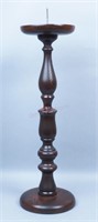 Antique Colonial-Style Wooden Altar Candlestick