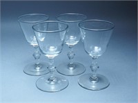 4 Vintage Wine Glasses