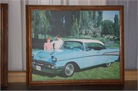Vintage Canvas painting Chevrolet Hansen's Redfied