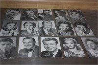 Cardboard autographed pictures Vincent Price Ann