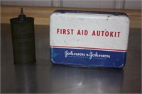 First aid auto kit empty, US Bray Co Lubricant can