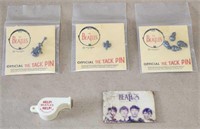 Beatles Promo Whistle, Tie Tacs and more.
