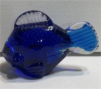 Scandinavian art glass - Blue Fish