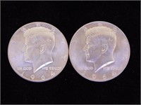 4 Kennedy silver half dollars: all 1964