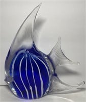 Hand Blown Glass Angel Fish - Vintage Art glass