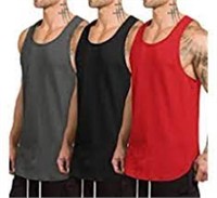 3 PIECES SIZE XX-LARGE COOFANDY MENS SLEEVELESS