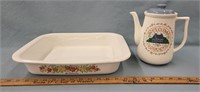 Corning Ware Casserole Dish & Welcome to Our Home