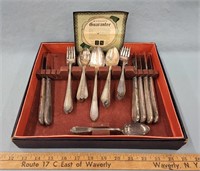 (39) Pieces W.M. Rogers Silverware Set In Box-