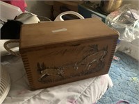 WHITETAIL DEER AMMO WOOD CRATE