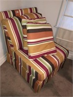Stripped Chair/Pillows