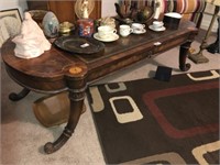 Leather Inlaid Coffee Table