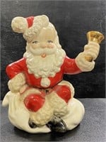 Vintage Hand Painted Ceramic Santa Sculpture